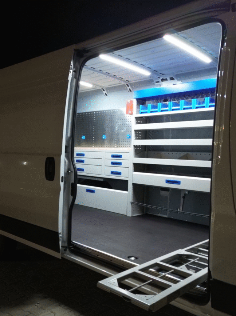 Zabudowa serwisowa, warsztatowa Fiat Ducato, Jumper, Boxer, Movano. Proace Max