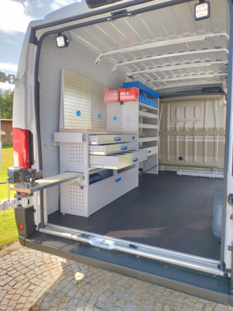 Zabudowa serwisowa, warsztatowa Fiat Ducato, Jumper, Boxer, Movano. Proace Max